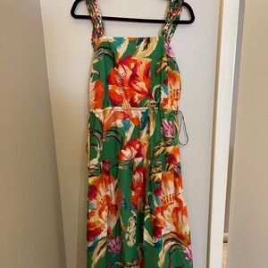 FARM Rio Tropical Green Sleeveless Dress